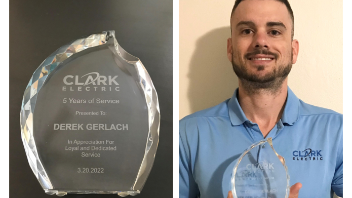 DEREK GERLACH – 5TH YEAR WITH CLARK ELECTRIC